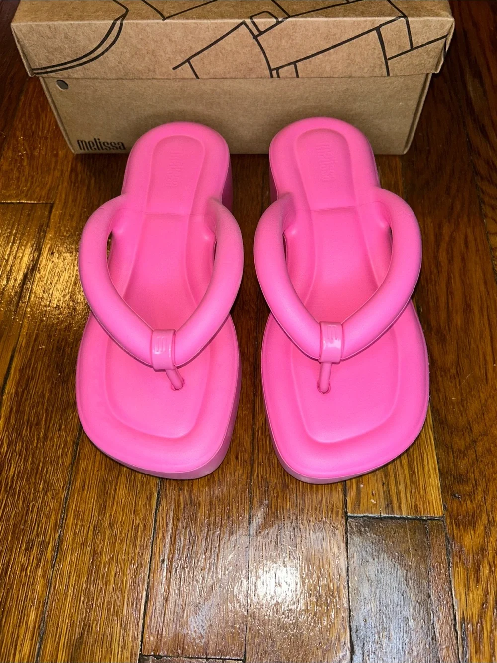 Melissa Pink Platform Flip Flop Sandals